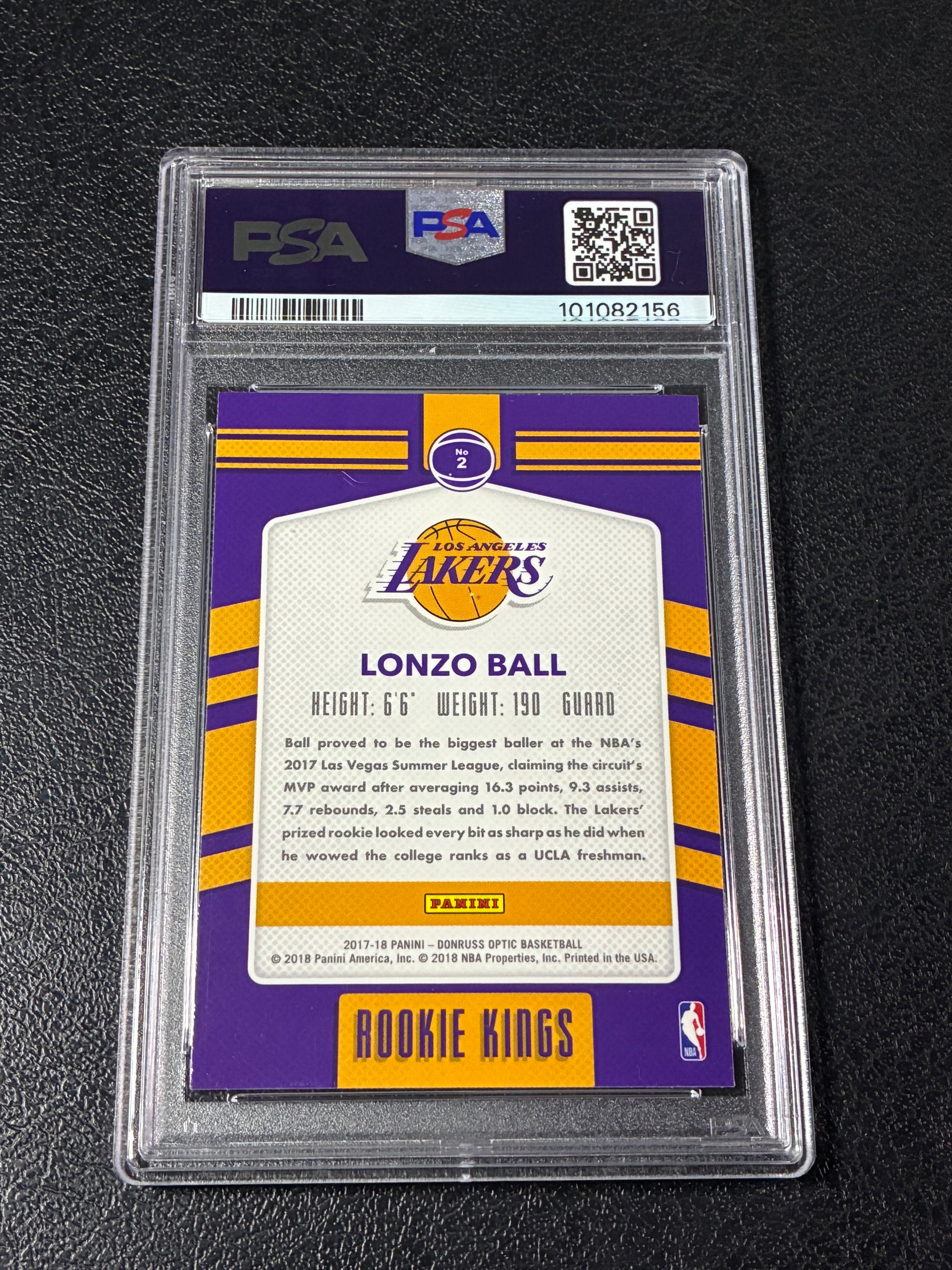 2017-18 Panini Donruss Optic - Rookie Kings Lonzo Ball #2 (RC) PSA 6