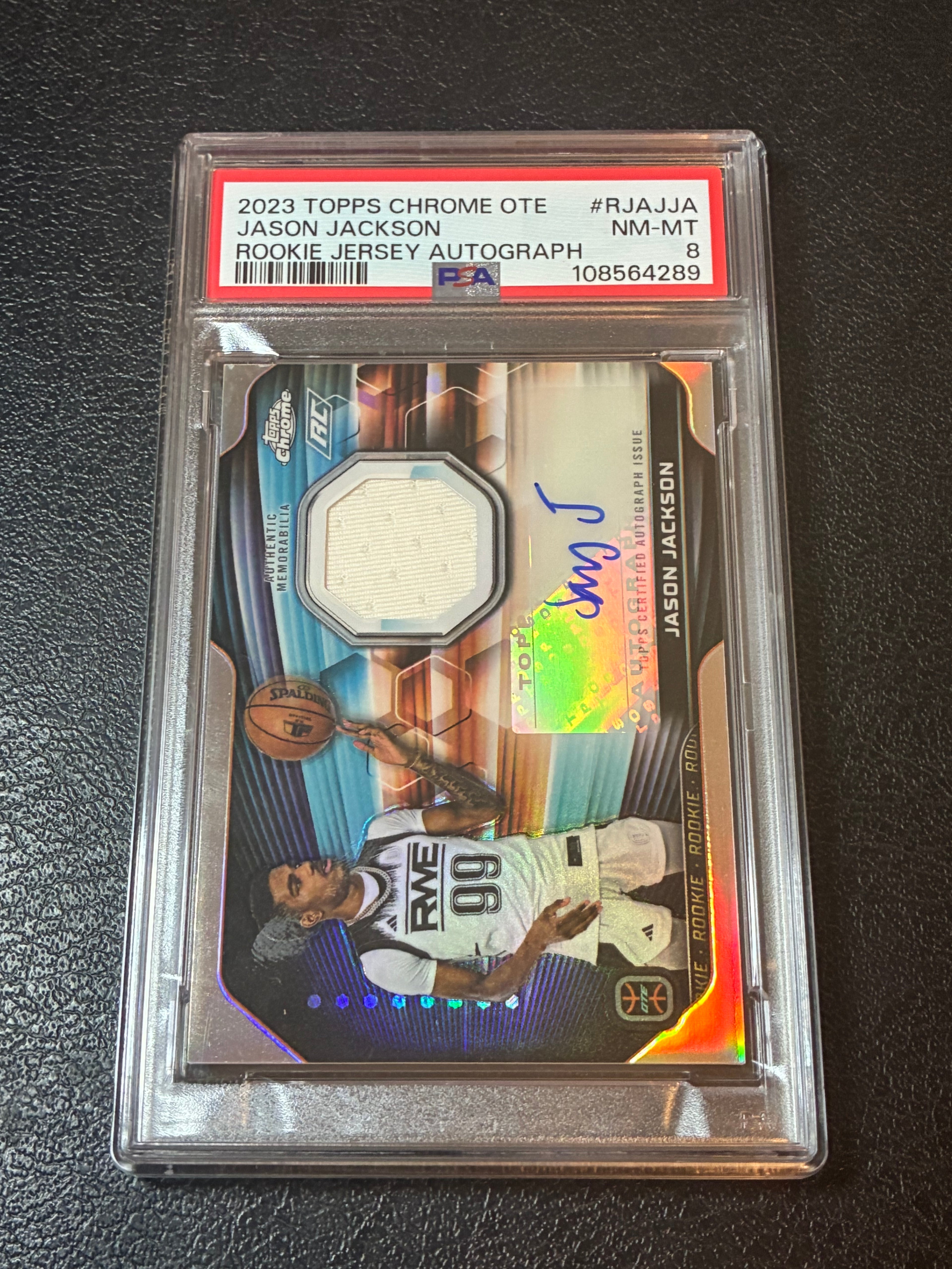 2023 Topps Chrome OTE Jason Jackson Rookie Jersey Autograph PSA 8 Pop 1🔥