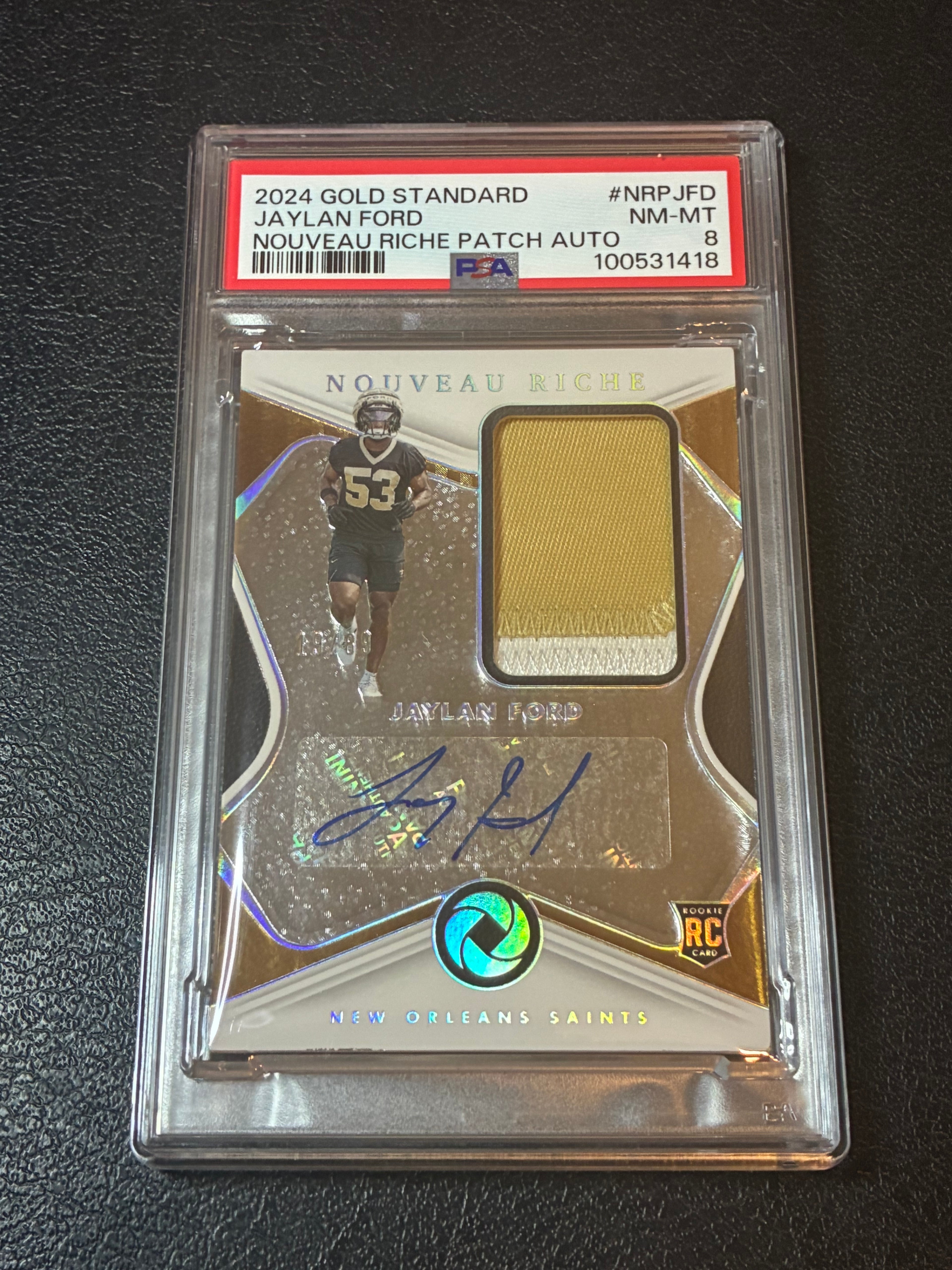 2024 Panini Gold Standard Nouveau Riche Patch Auto Jaylan Ford #NRP-JFD /89 SP🔥