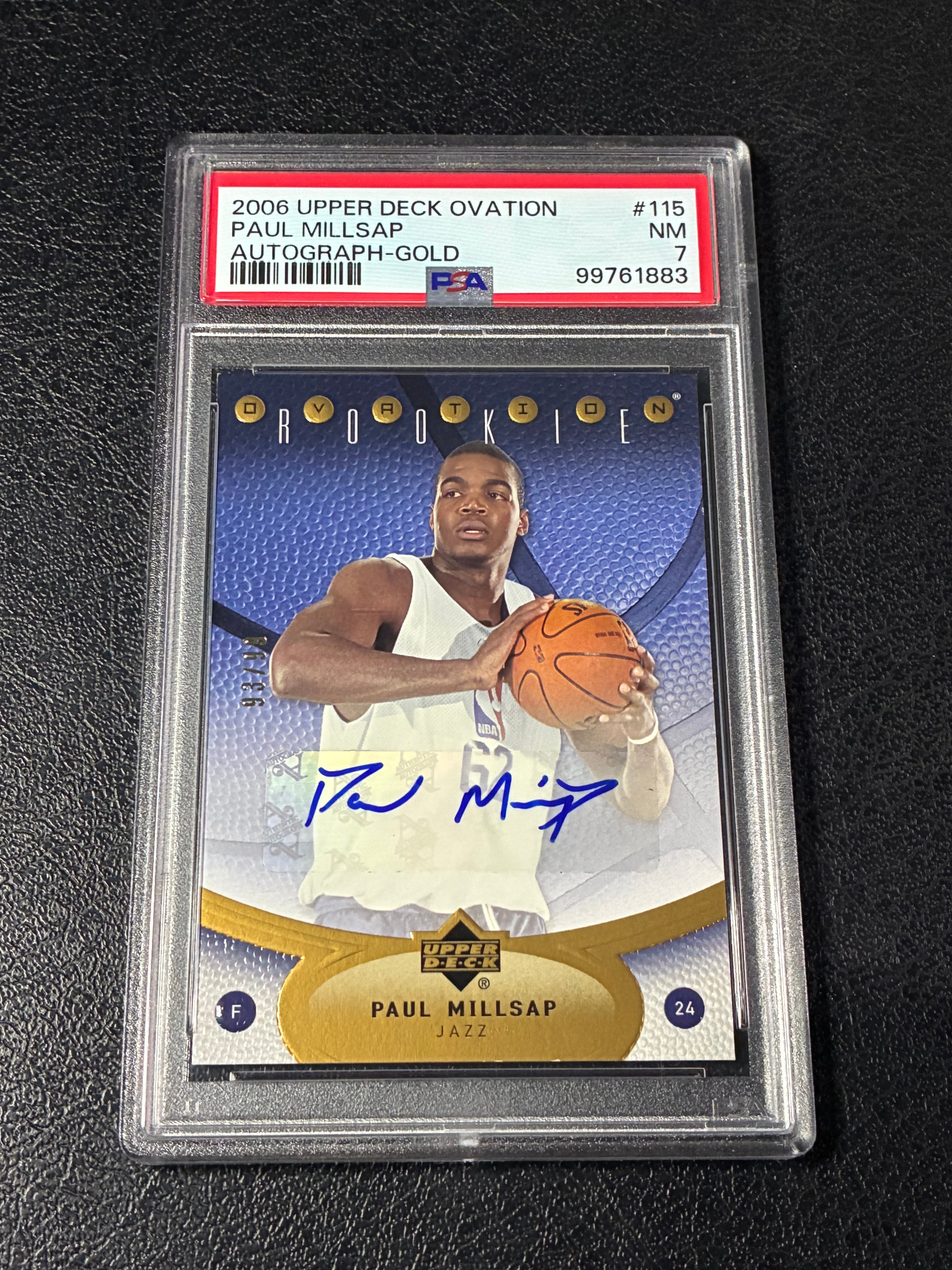 2006 Upper Deck Ovation Paul Milsap Autograph-Gold /99 (RC) (AU) PSA 7 Pop 1🔥