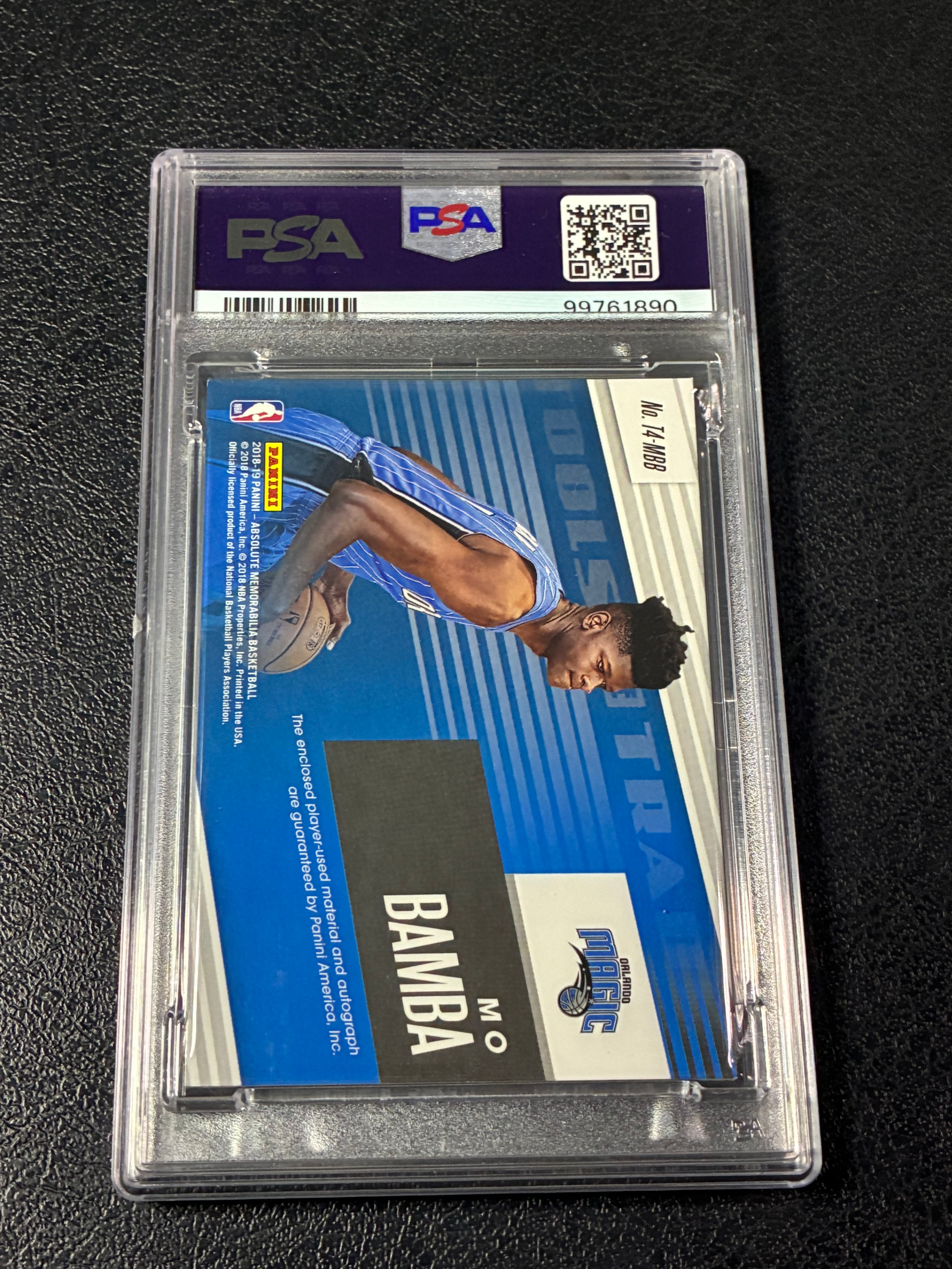 2018 Panini Absolute Mem Mo Bamba TLS/TRD 4 Swatch Signature /99 PSA 8 Pop 1🔥