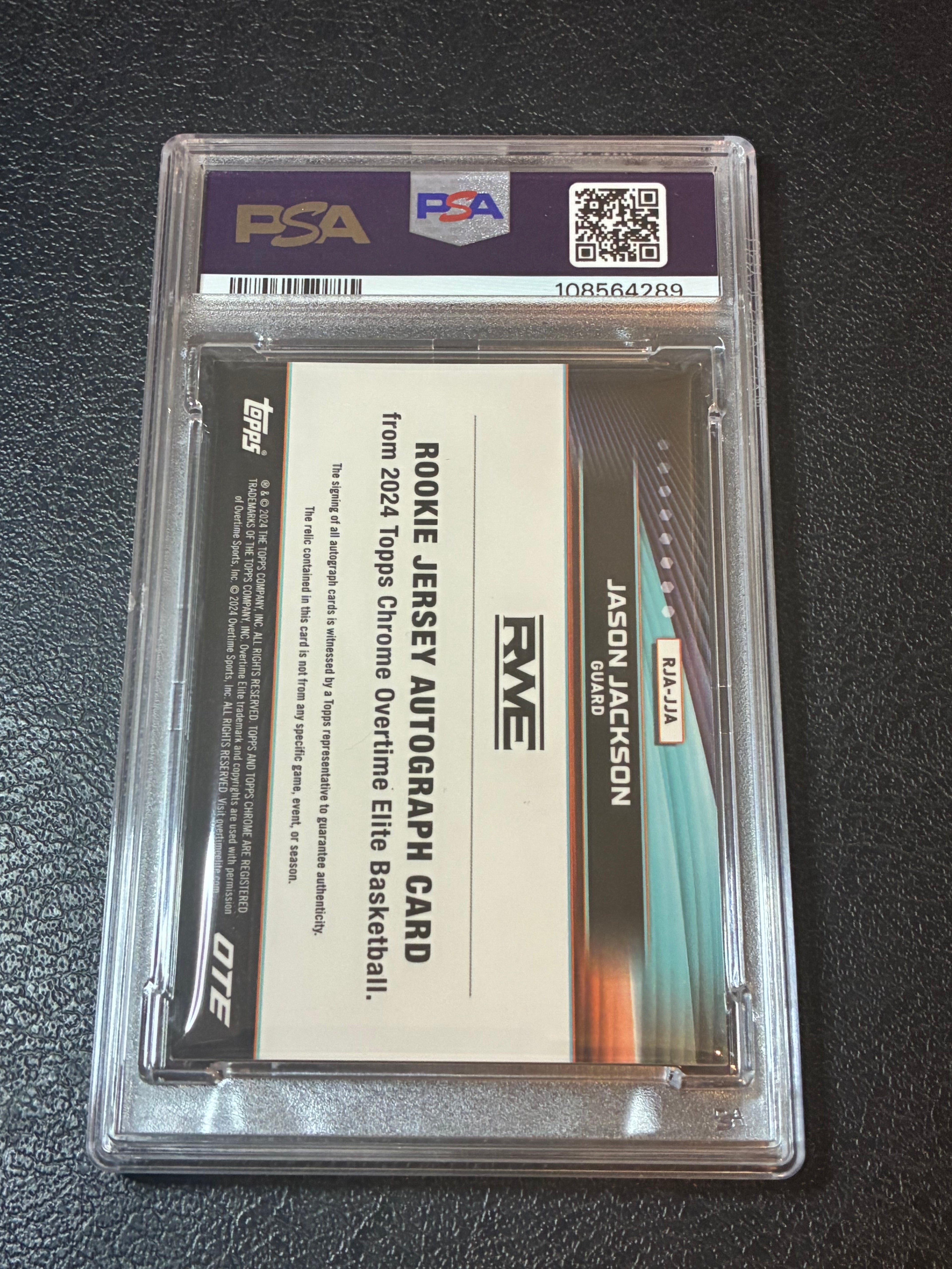 2023 Topps Chrome OTE Jason Jackson Rookie Jersey Autograph PSA 8 Pop 1🔥