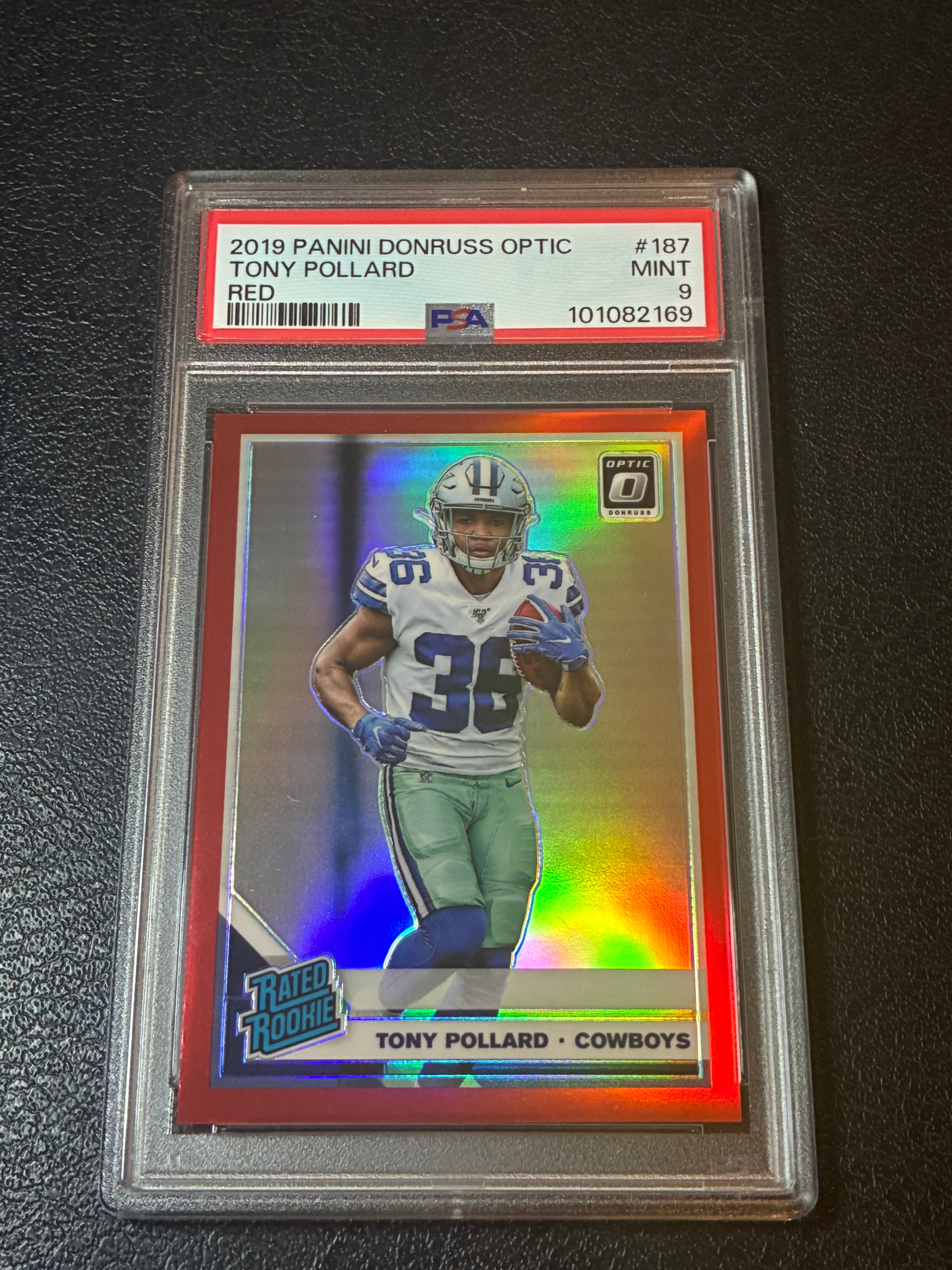 2019 Panini Donruss Optic Rookie Tony Pollard Red /99 PSA 9 Pop 3🔥