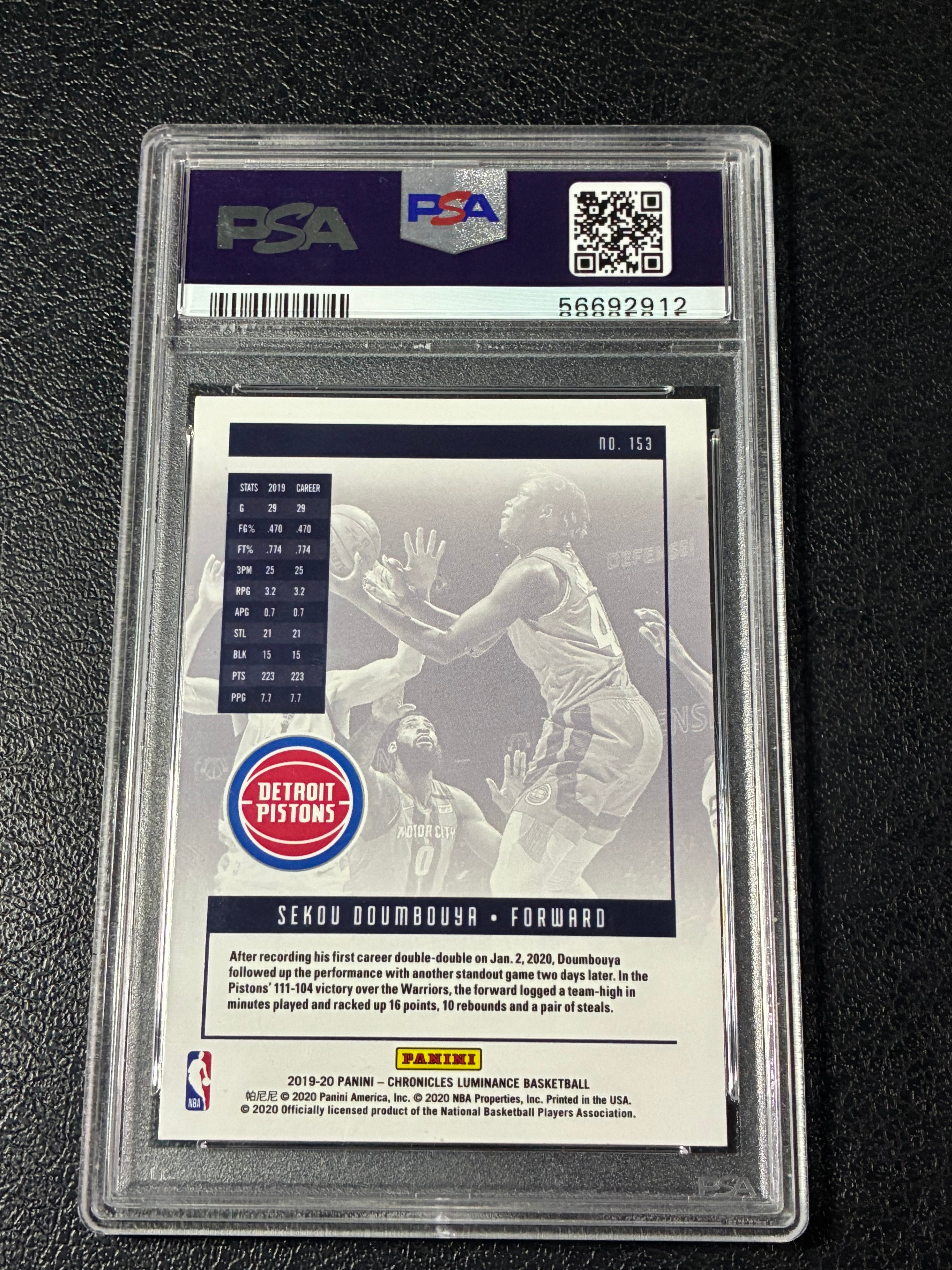 2019 Panini Chronicles Sekou Doumbouya PSA 8🔥
