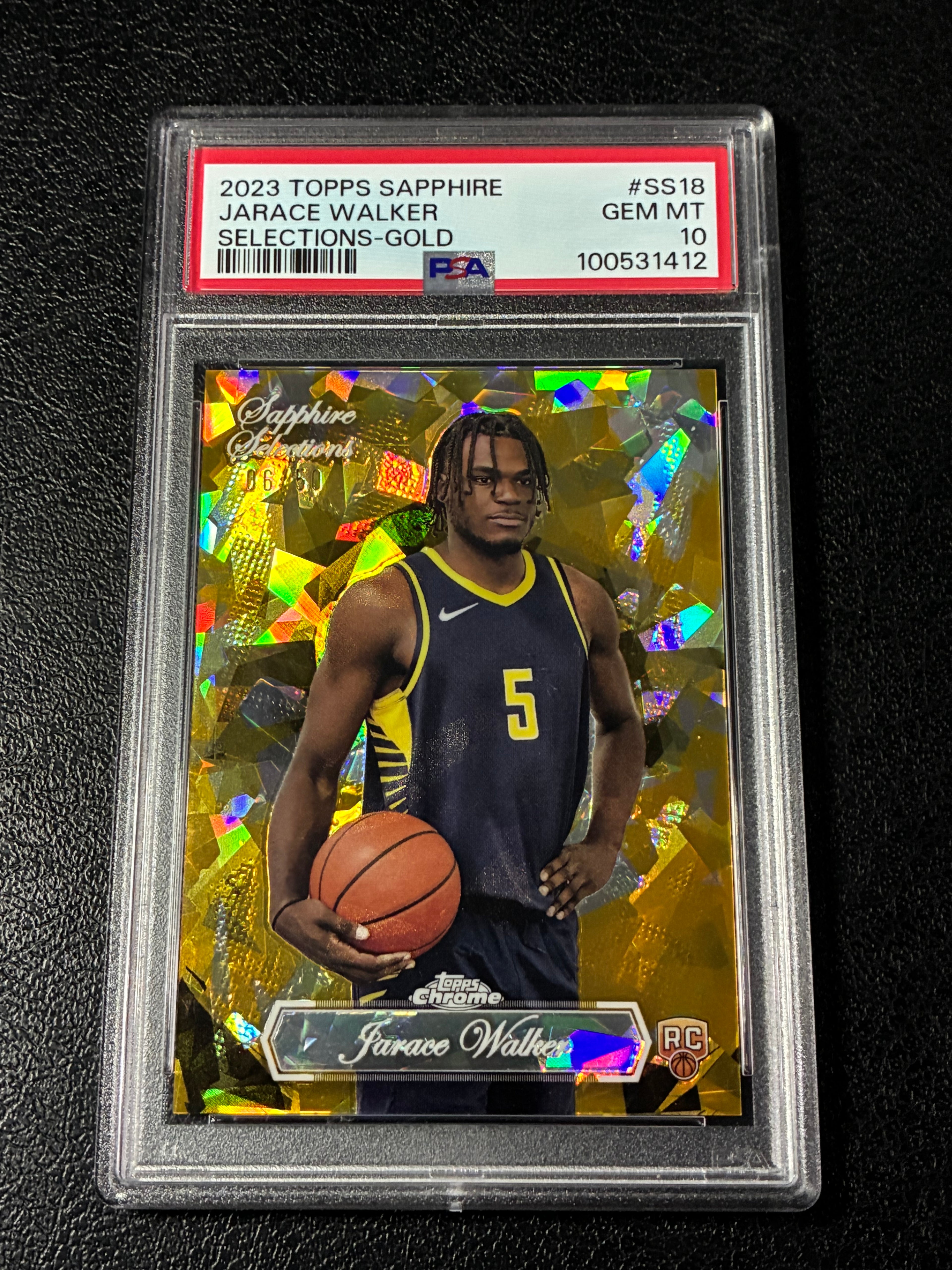 2023 Topps Sapphire Jarace Walker Selections-Gold /50 PSA 10 Pop 3🔥
