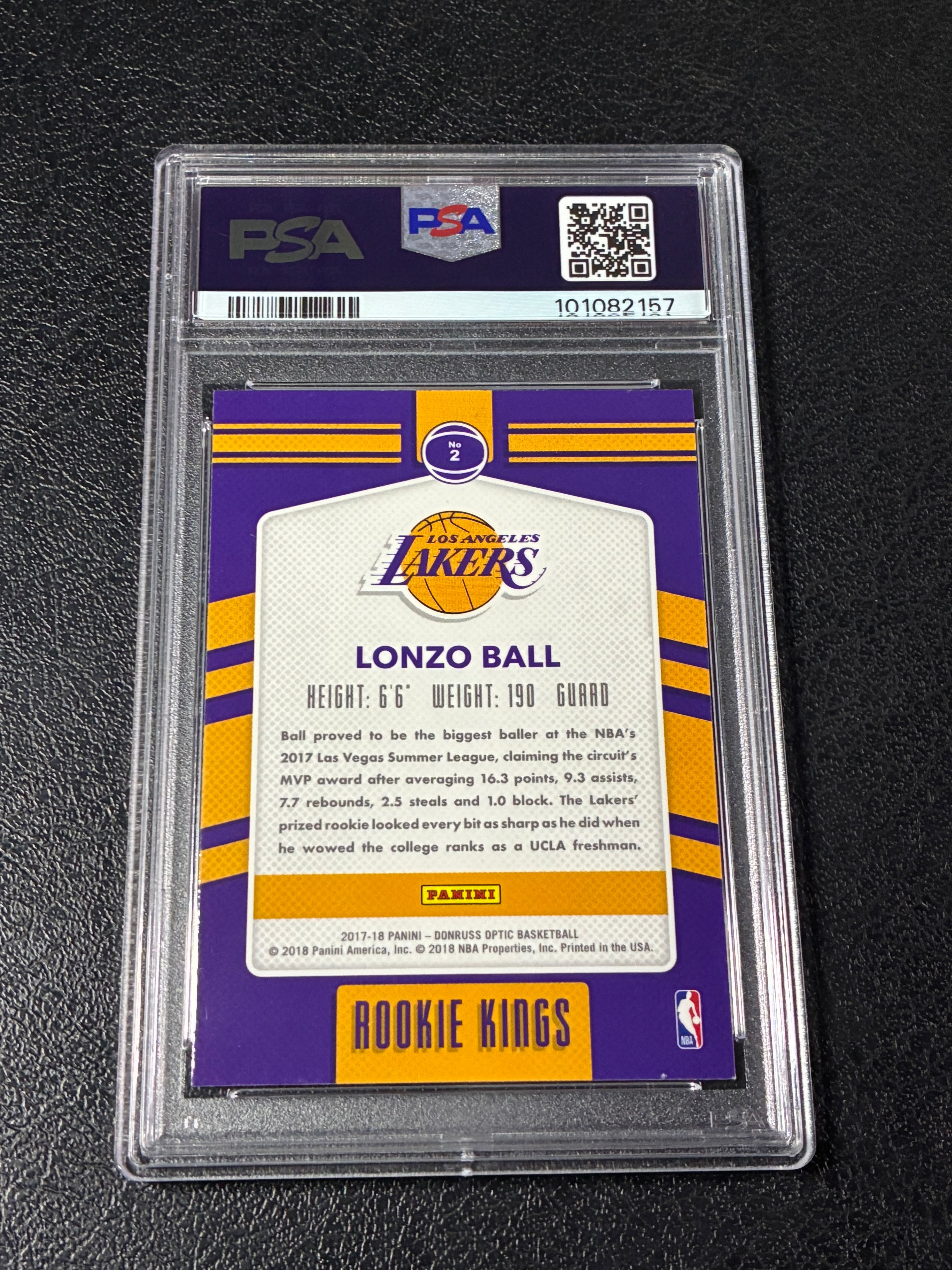 2017-18 Panini Donruss Optic - Rookie Kings Lonzo Ball #2 (RC) PSA 7