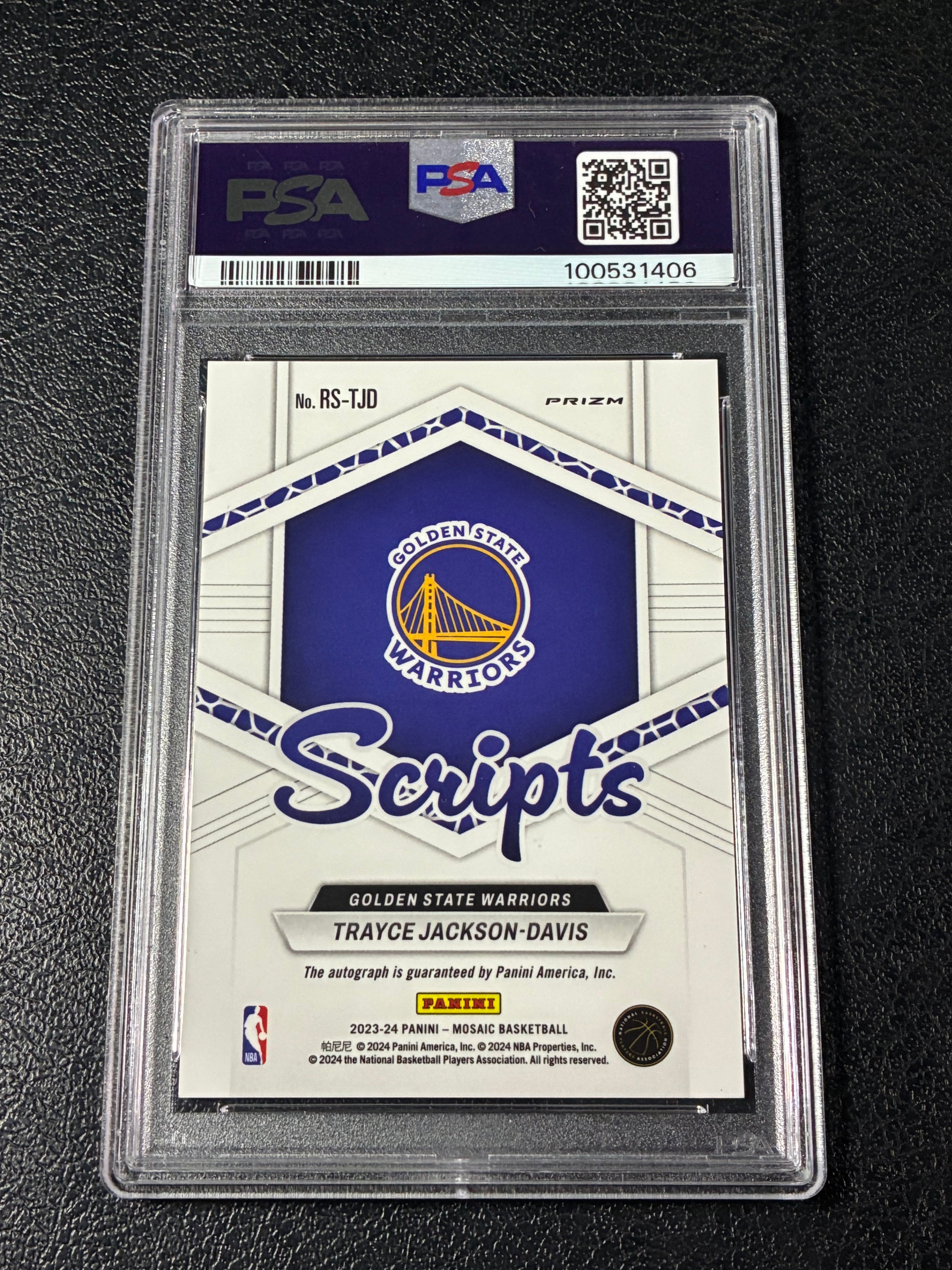 2023 Mosaic Trayce Jackson-Davis Rockie Scripts-Green Ice PSA 9 Pop 1🔥