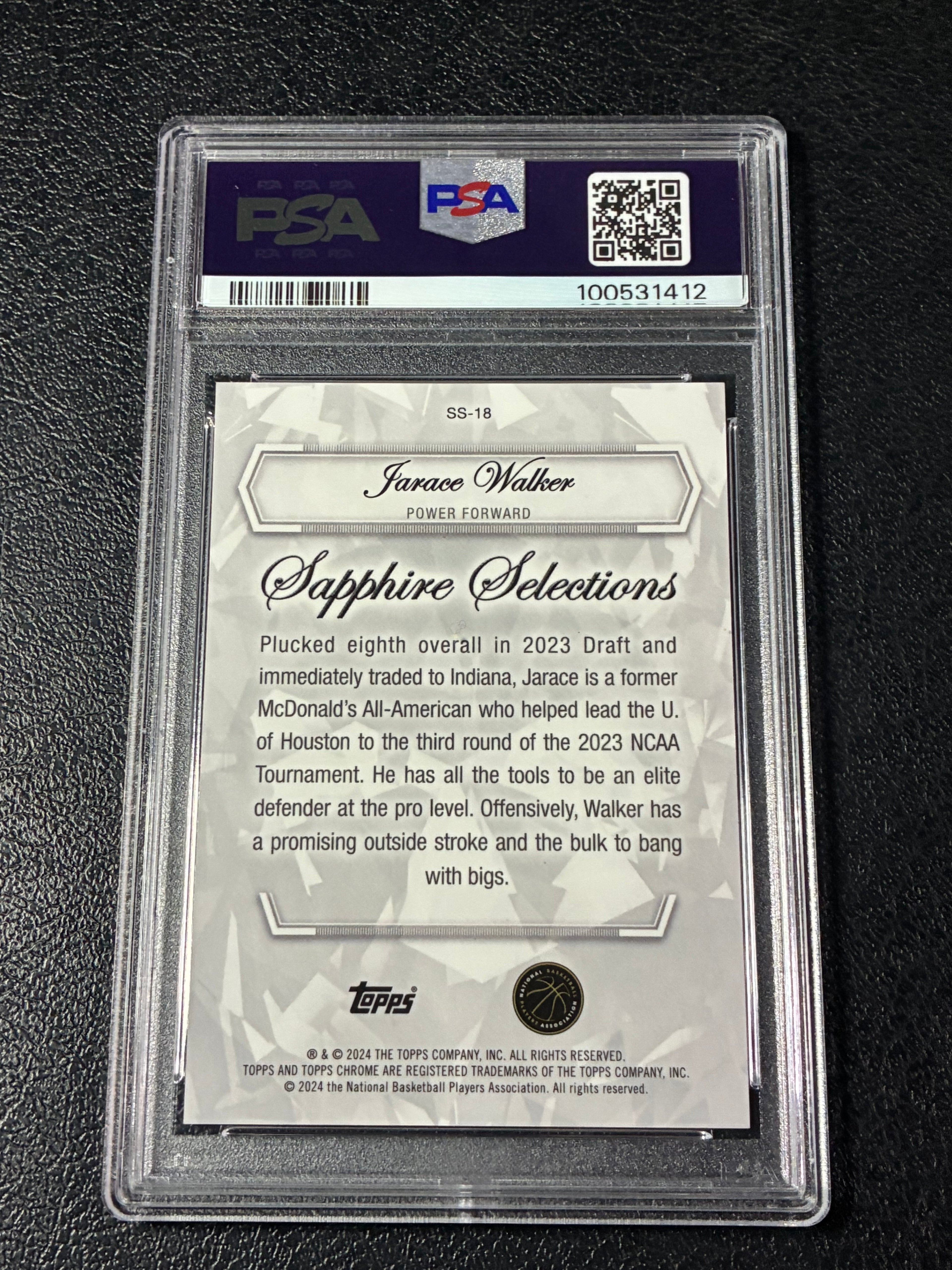 2023 Topps Sapphire Jarace Walker Selections-Gold /50 PSA 10 Pop 3🔥