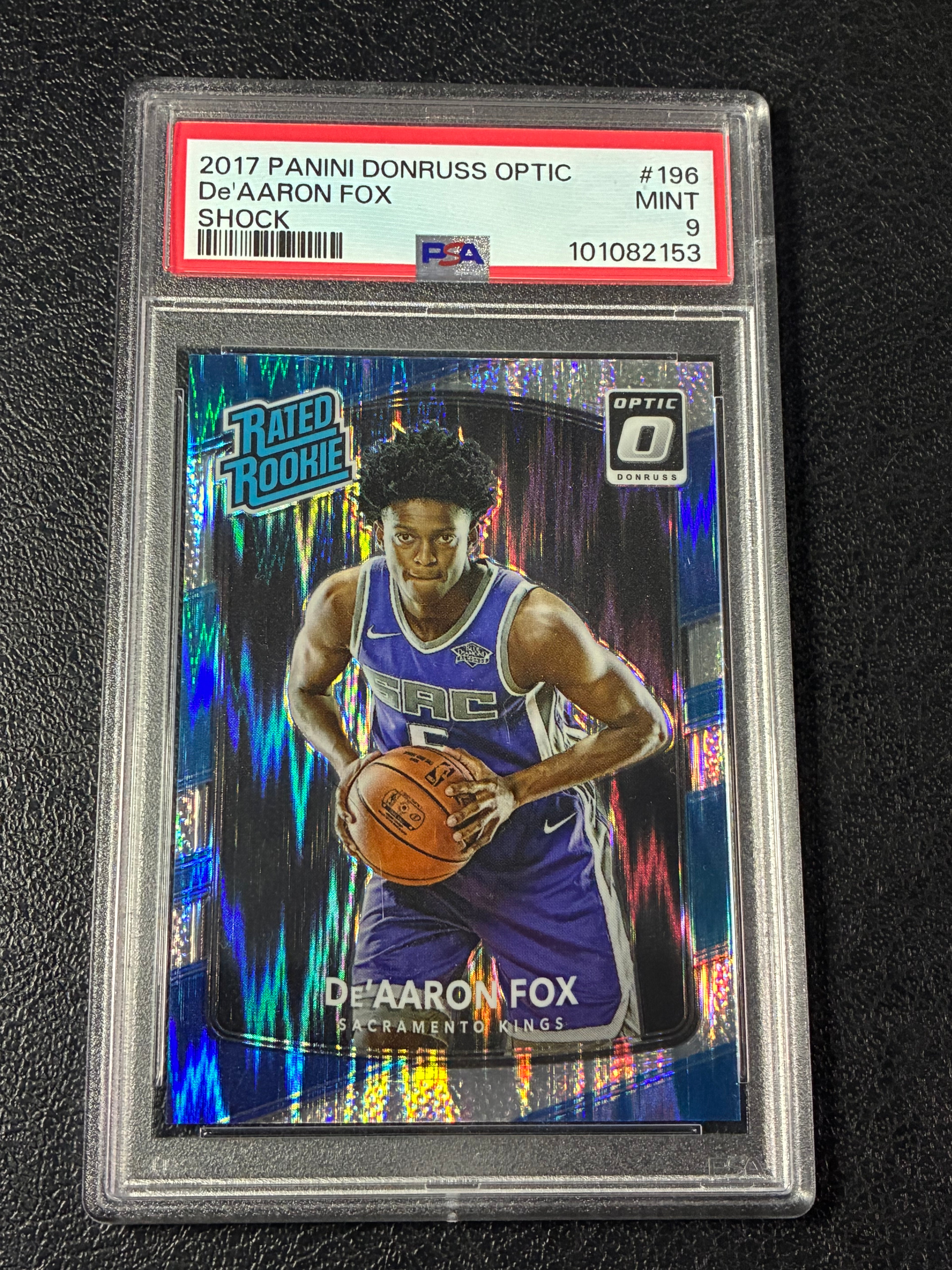 2017-18 Panini Donruss Optic - Rated Rookie De'Aaron Fox #196 Shock (RC) PSA 9🔥