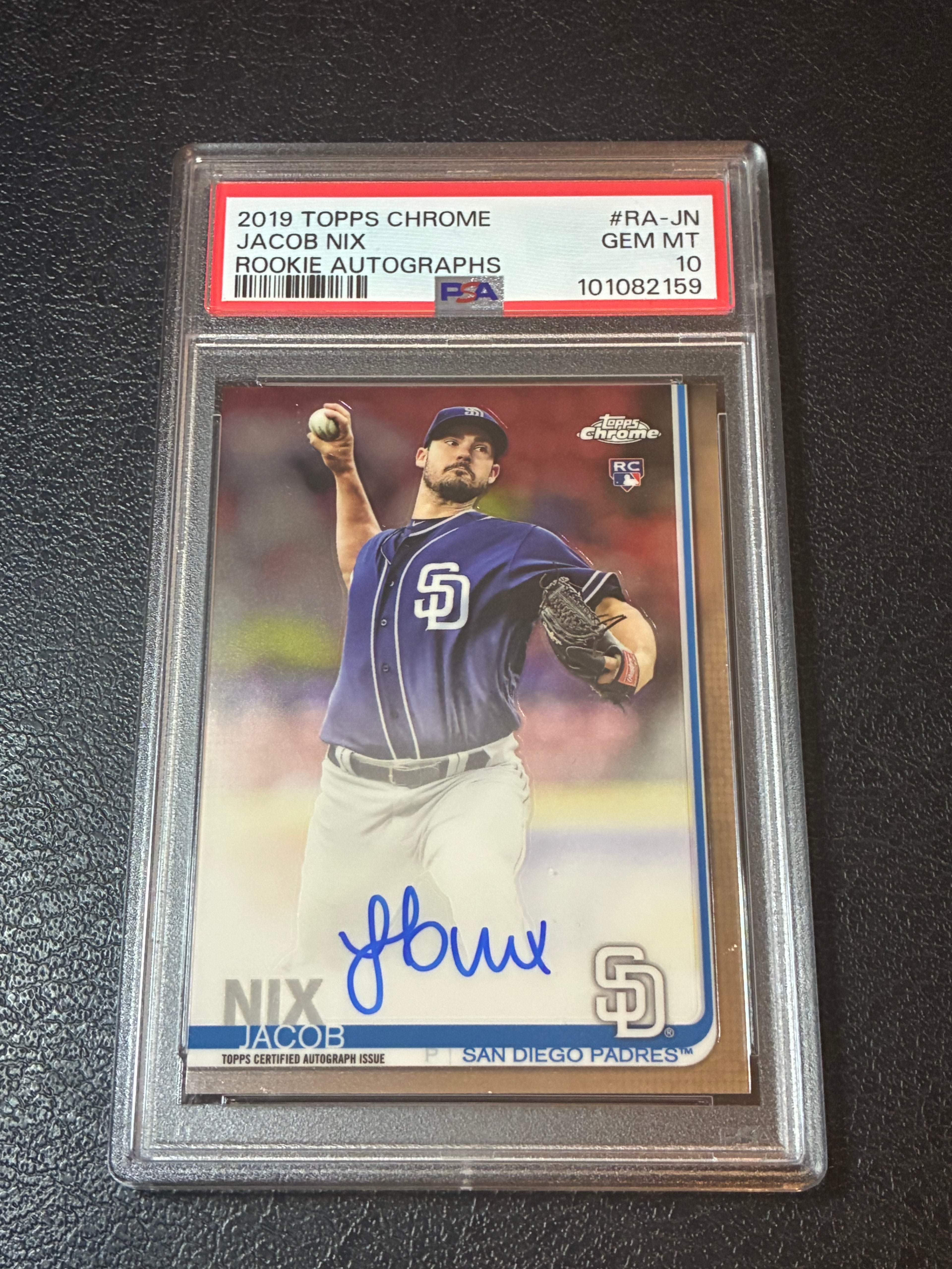 2019 Topps Chrome - Rookie Autographs Jacob Nix #RA-JN (AU, RC) PSA 10🔥