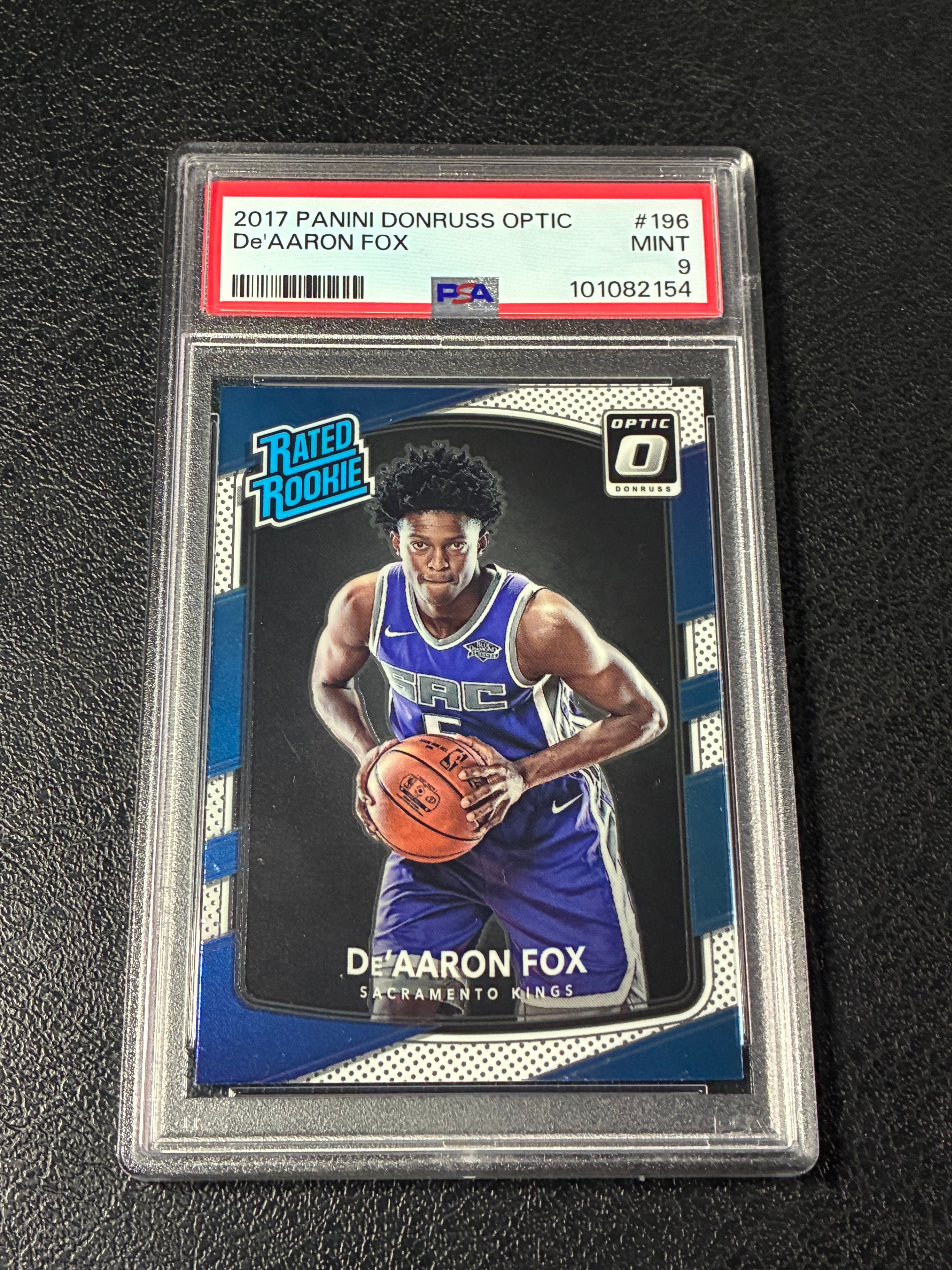 2017-18 Panini Donruss Optic - Rated Rookie De'Aaron Fox #196 (RC) PSA 9🔥