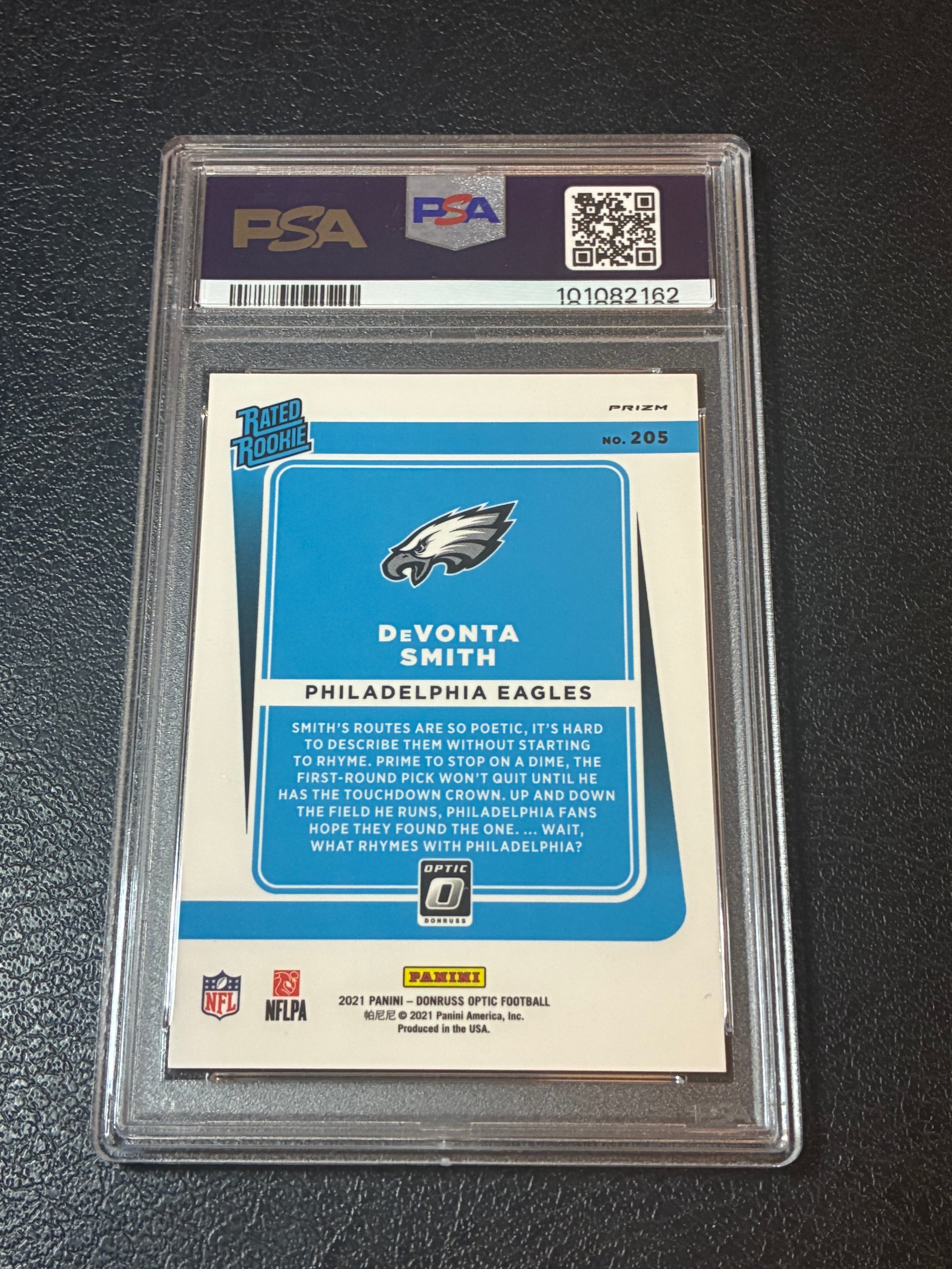 2021 Panini Donruss Optic Devonta Smith Holo Variation PSA 9🔥✅
