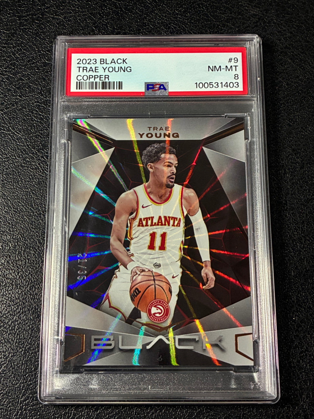 2023 Panini Black Trae Young Copper /35 PSA 8🔥