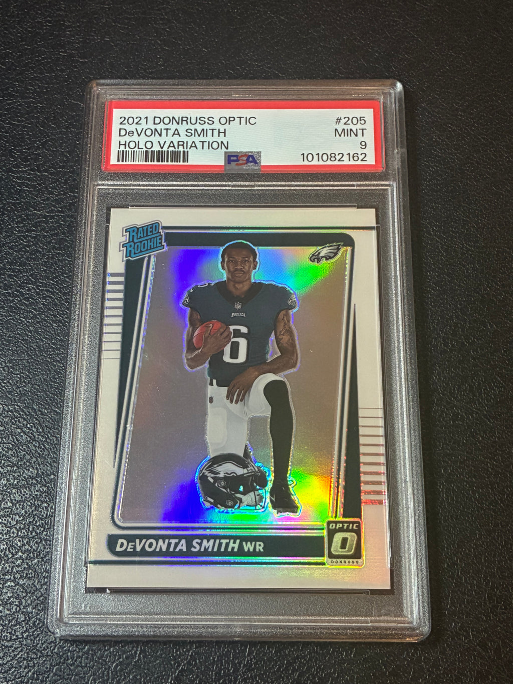 2021 Panini Donruss Optic Devonta Smith Holo Variation PSA 9🔥✅