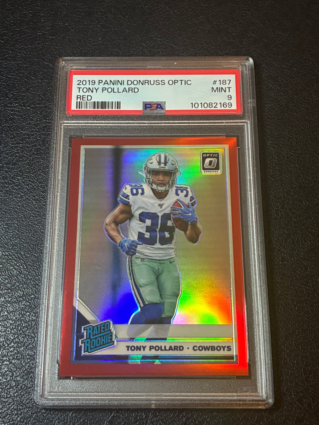 2019 Panini Donruss Optic Rookie Tony Pollard Red /99 PSA 9 Pop 3🔥