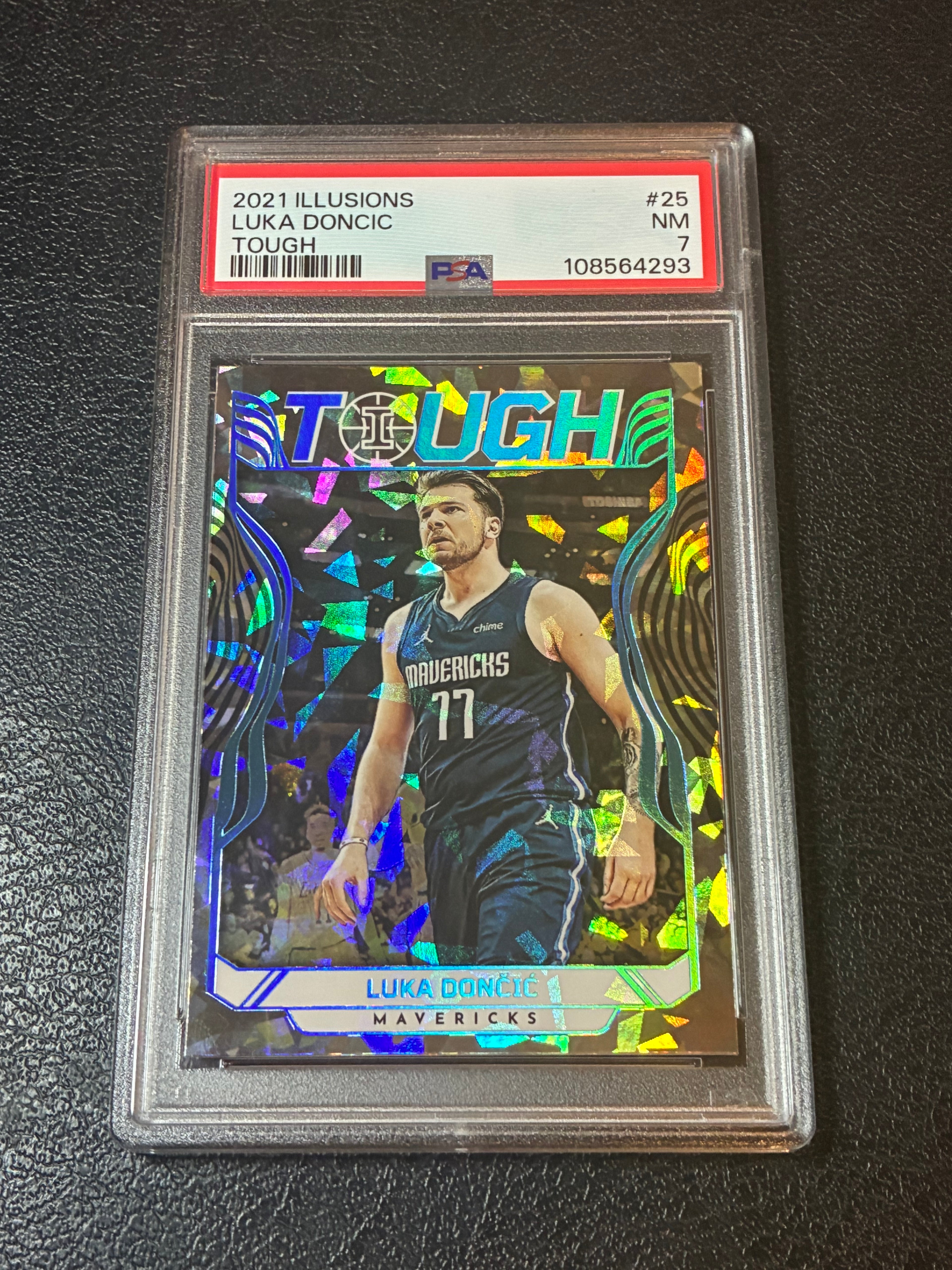 2021 Panini Illusions Luka Doncic Tough Ice PSA 7