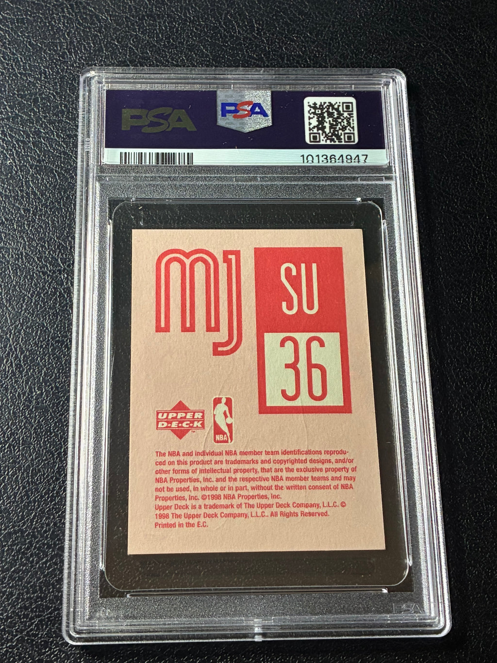 1998 Upper Deck International Michael Jordan MJ Stickers #SU36 PSA 4🔥