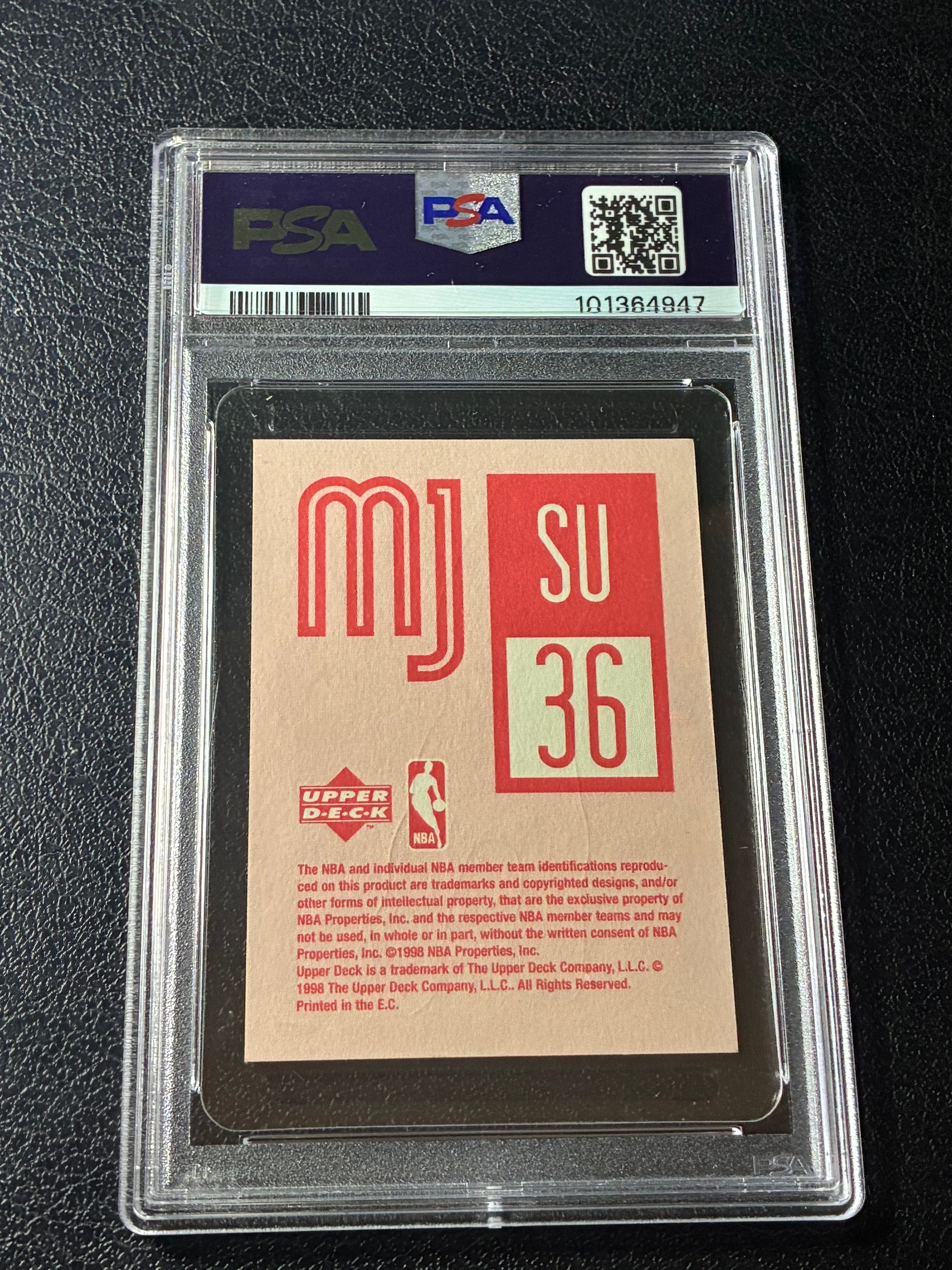 1998 Upper Deck International Michael Jordan MJ Stickers #SU36 PSA 4🔥