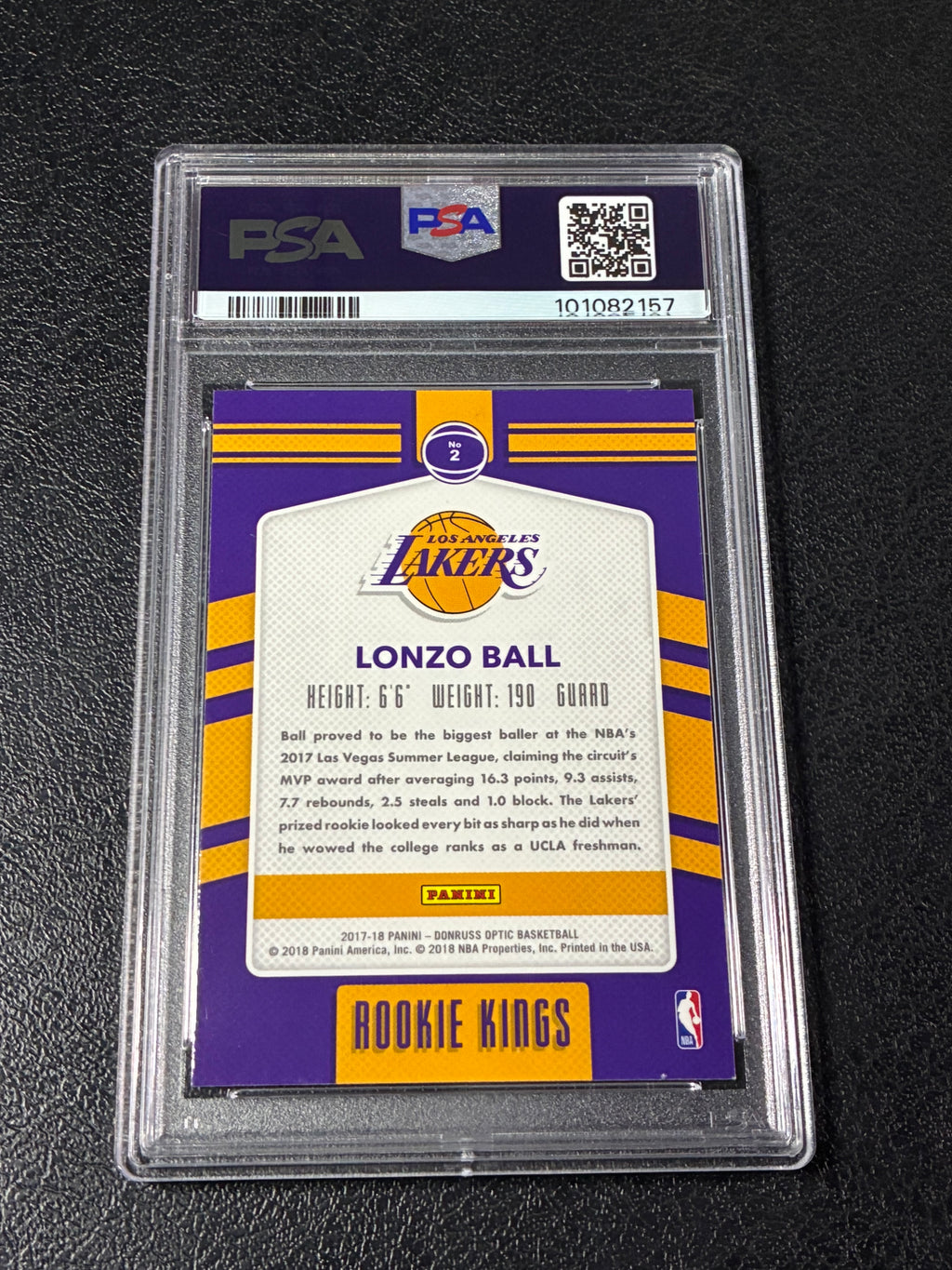 2017-18 Panini Donruss Optic - Rookie Kings Lonzo Ball #2 (RC) PSA 7
