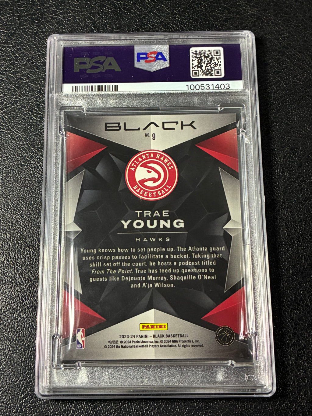 2023 Panini Black Trae Young Copper /35 PSA 8🔥