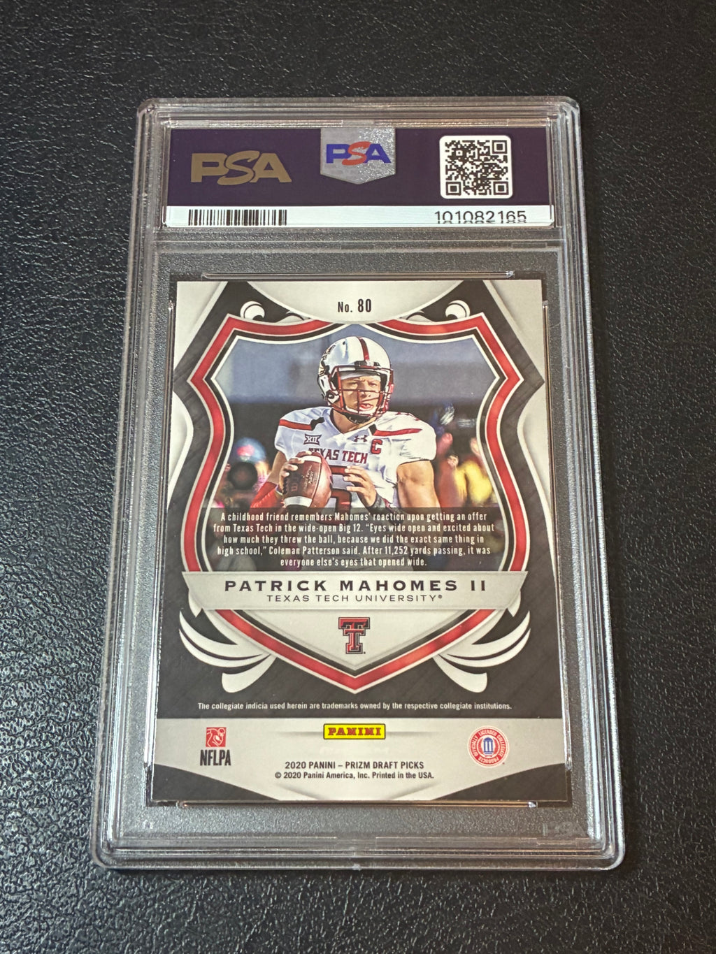 2020 Panini Prizm Draft Picks - Crusade Patrick Mahomes II #80 PSA 10🔥✅